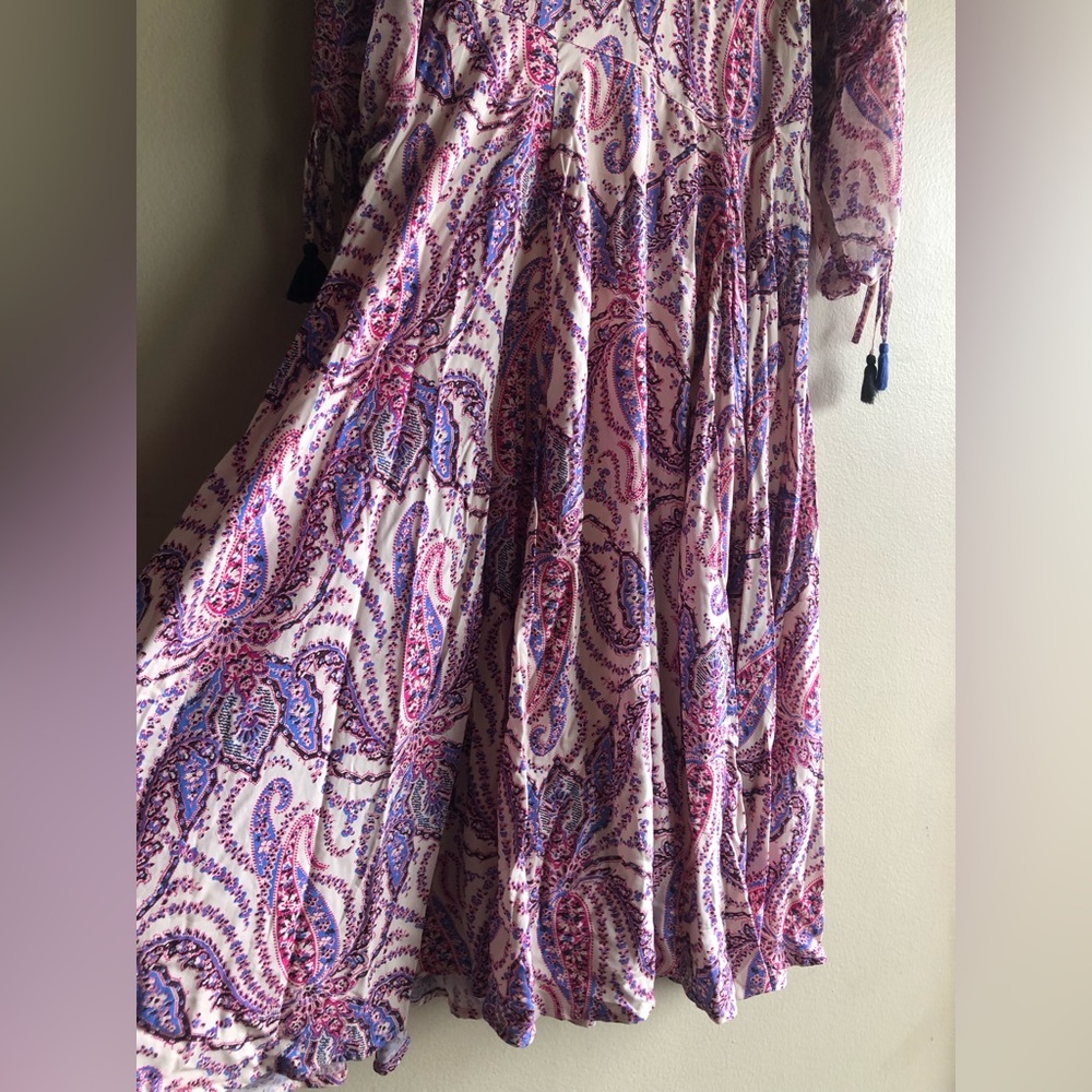 NEW Free People Women Mirage boho printed maxi dress pink Size 0 - Picture 9 of 16